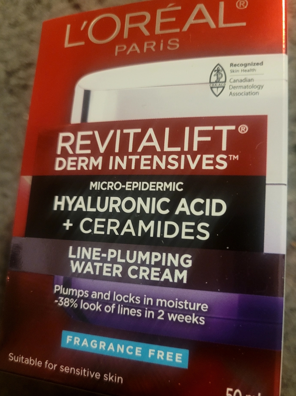 Revitalift Derm Intensives Line-Plumping Water Cream - Purple